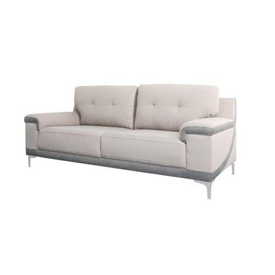 Berlin 3 Seater Fabric Sofa - Grey / Dark Grey