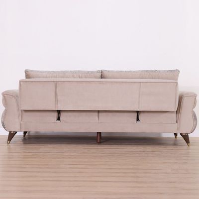 Carmen 3+1+1 Sofa Set-Grey / Mustard / Warm Grey