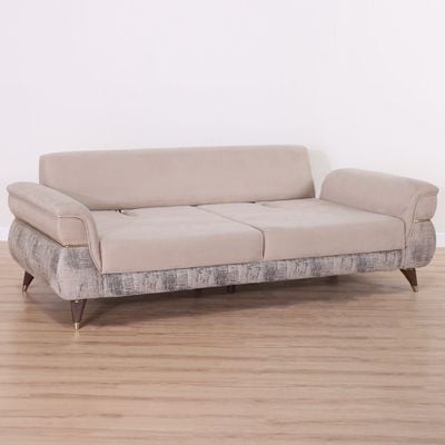 Carmen 3+1+1 Sofa Set-Grey / Mustard / Warm Grey