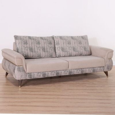 Carmen 3+1+1 Sofa Set-Grey / Mustard / Warm Grey