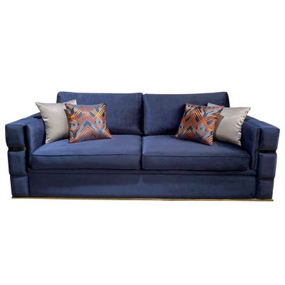 Filistine 3 Seater Fabric Sofa - Steel Grey