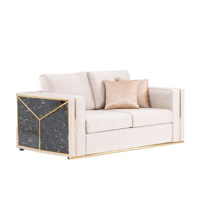 Gurna 2 Seater Fabric Sofa - Taupe