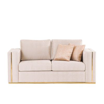 Gurna 2 Seater Fabric Sofa - Taupe