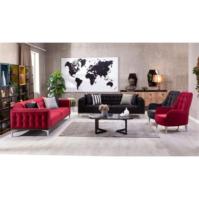 Alyanna 3-Seater Fabric Sofa