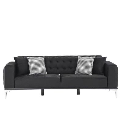 Alyanna 3 Seater Fabric Sofa - Dark Grey