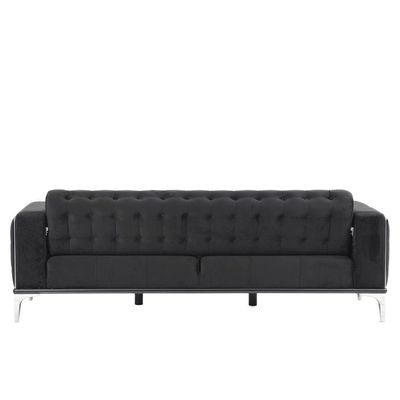 Alyanna 3 Seater Fabric Sofa - Dark Grey