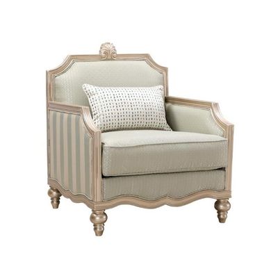 Odessa 1 Seater Fabric Sofa - Jade / Golden