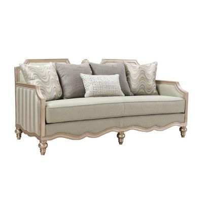 Odessa 2 Seater Fabric Sofa - Jade / Golden