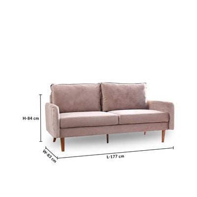 Arman 3-Seater Fabric Sofa