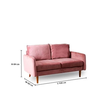 Arman L 146 x W 83 x H 84 cm 2-Seater Fabric Sofa