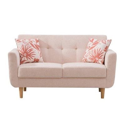 Cheska 2 Seater Fabric Sofa - Cream