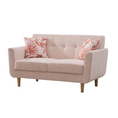 Cheska 2 Seater Fabric Sofa - Cream