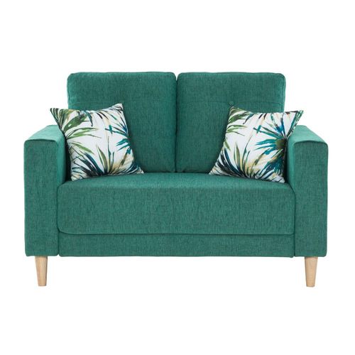Nathalie 2 Seater Fabric Sofa - Teal Green