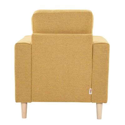 Nathalie 1 Seater Fabric Sofa - Mustard