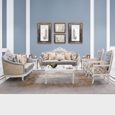 V2 Maricar Fabric Classic Sofa 3S - Cream/Gray