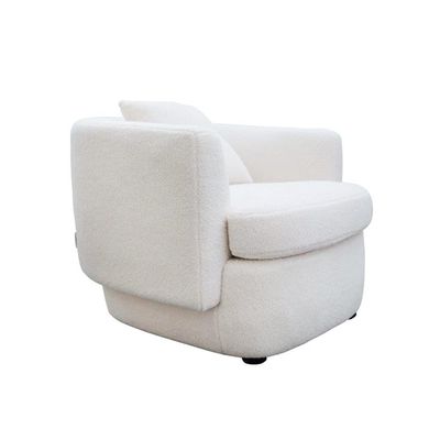 Larisa 1 Seater Fabric Sofa - Snow White