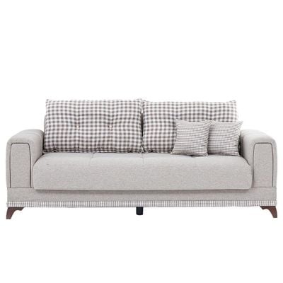 Kristel L 220 x W 87 x H 75 cm 3-Seater Fabric Sofa - 1 Year Warranty