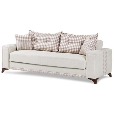 Kristel L 220 x W 87 x H 75 cm 3-Seater Fabric Sofa - 1 Year Warranty