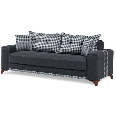 Kristel L 225 x W 90 x H 85 cm 3-Seater Fabric Sofa - 1 Year Warranty