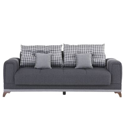 Kristel L 225 x W 90 x H 85 cm 3-Seater Fabric Sofa - 1 Year Warranty