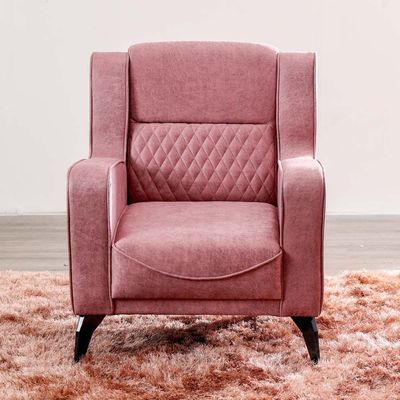 Mistral 3 + 1 Fabric Sofa Set - Cranberry / Grey