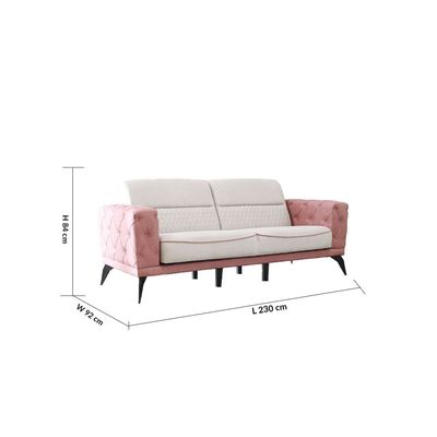 Mistral 3-Seater Fabric Sofa