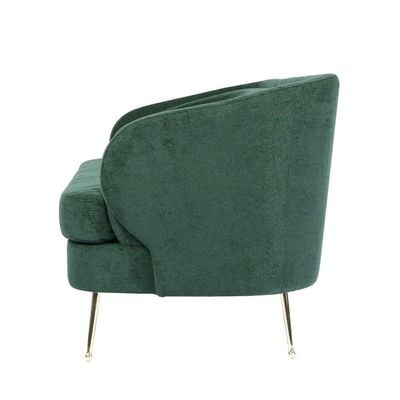 Selma 3 Seater Fabric Sofa - Forest Green / Rose