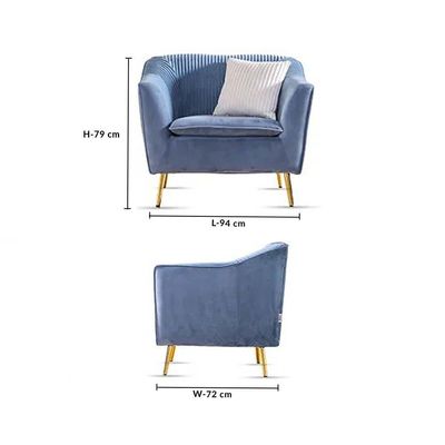 Agnes 1-Seater Fabric Sofa