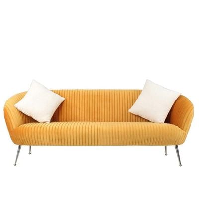 Horton 3 Seater Fabric Sofa - Mustard