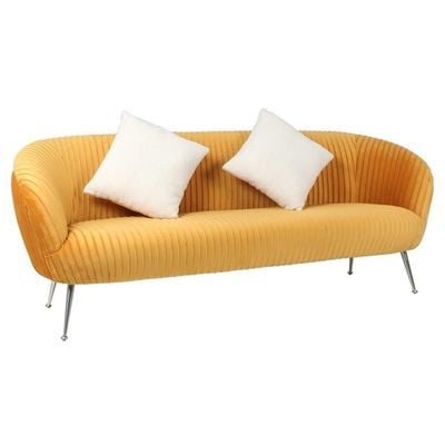 Horton 3 Seater Fabric Sofa - Mustard