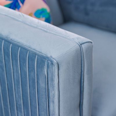 Belva 3+2+1+1 Fabric Sofa Set - Ash Blue