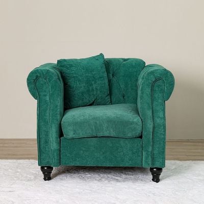 David 3+2+1 Fabric Sofa Set - Jungle Green