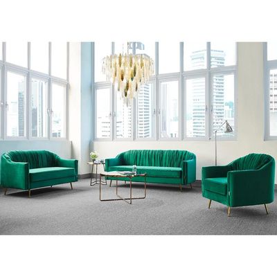 Sebastian 1 Seater Fabric Sofa - Emerald