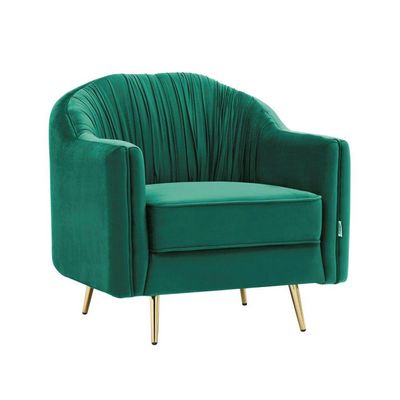 Sebastian 1 Seater Fabric Sofa - Emerald