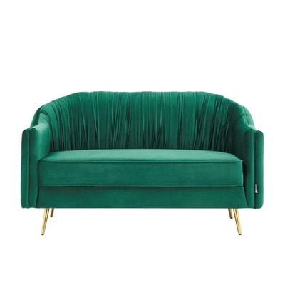 Sebastian 2 Seater Fabric Sofa - Emerald