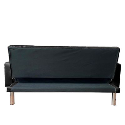 Warner Leather Sofa Bed - Black