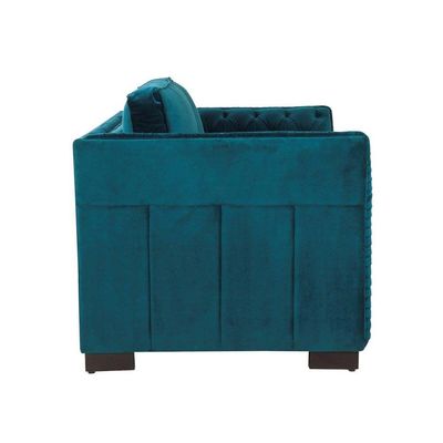 Texas Regal One Seater Fabric Sofa-Deep Teal