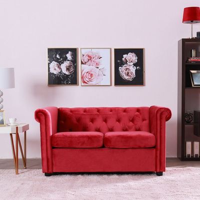 Chester 3 + 2 Fabric Sofa Set - Red