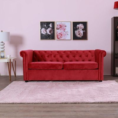 Chester 3 + 2 Fabric Sofa Set - Red