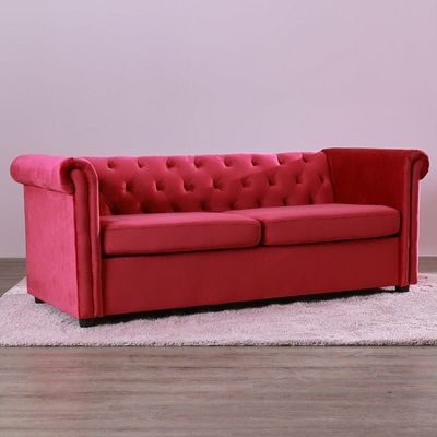 Chester 3 + 2 Fabric Sofa Set - Red