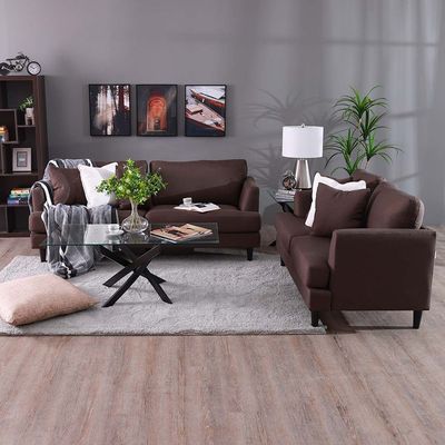 Renz 3+2 Fabric Sofa Set - Brown