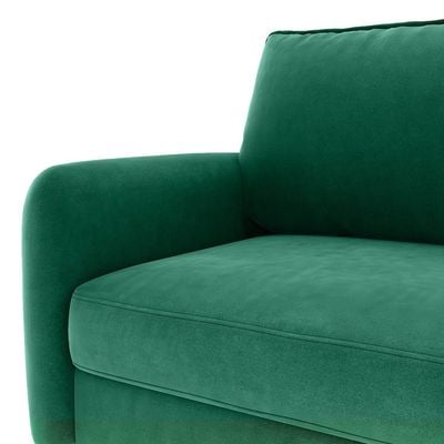 Arman Three Seater Fabric Sofa - Green