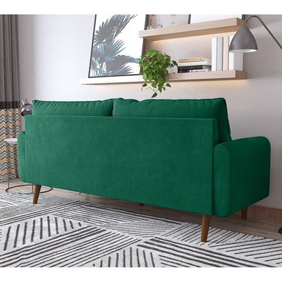 Arman Three Seater Fabric Sofa - Green