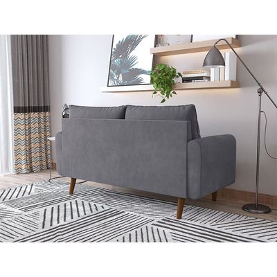 Arman Two Seater Fabric Sofa - Grey