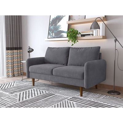 Arman Two Seater Fabric Sofa - Grey