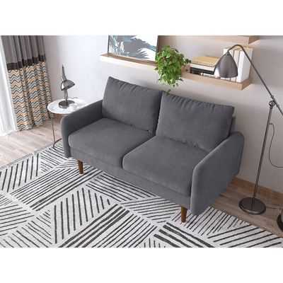 Arman Two Seater Fabric Sofa - Grey