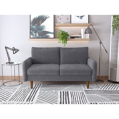 Arman Two Seater Fabric Sofa - Grey