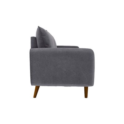 Arman Three Seater Fabric Sofa - Grey