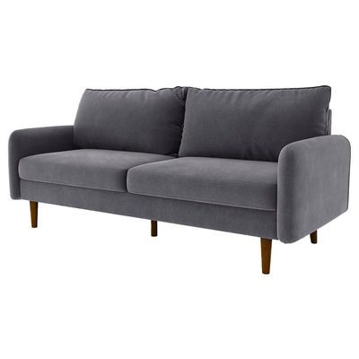 Arman Three Seater Fabric Sofa - Grey