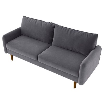 Arman Three Seater Fabric Sofa - Grey